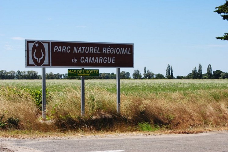 Entrée dans le Parc naturel régional de Camargue