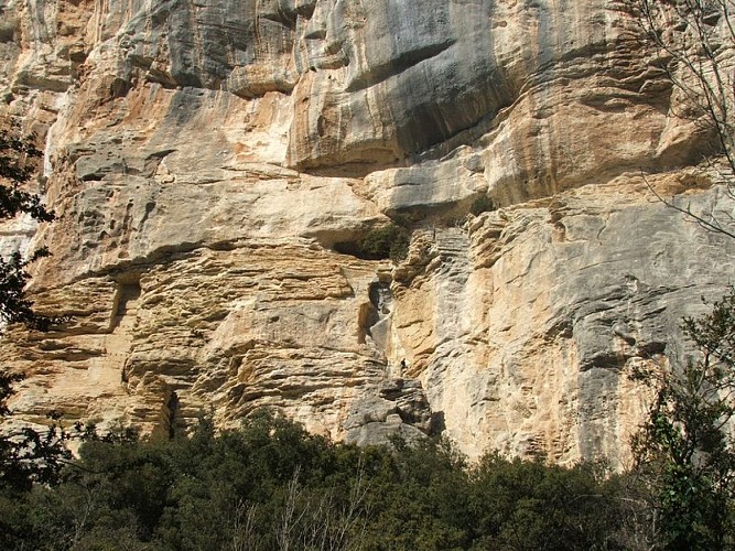 Stries dans les falaises