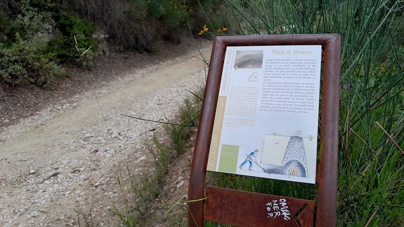 Panneau sur le four à chaud