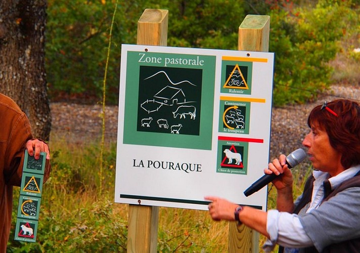 Présentation de la signalétique prévention chiens de protection