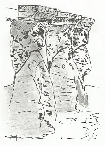 Fontaine aux trois masques