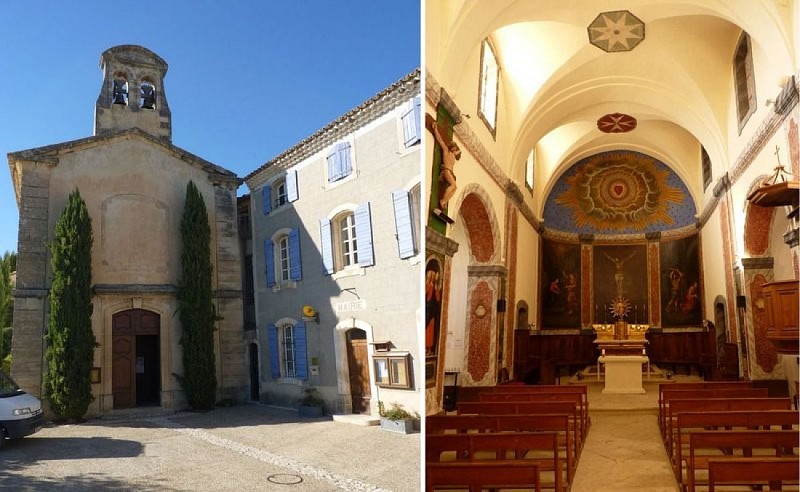 Façade et nef de l'église Saint Jean-Baptiste