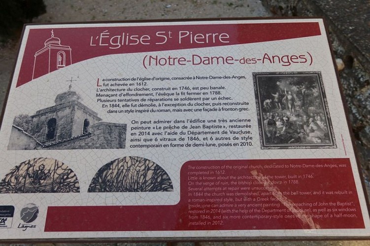 Panneau d'interprétation en chemin