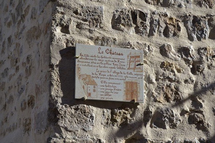La plaque explicative du château