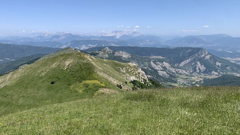 Vue sur la Barre des Écrins en arrière plan