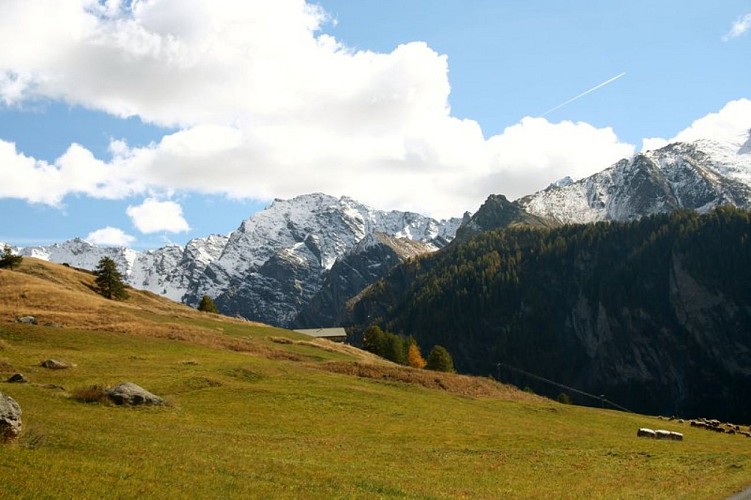 Point de vue sur le haut de l'Aigue Blanche