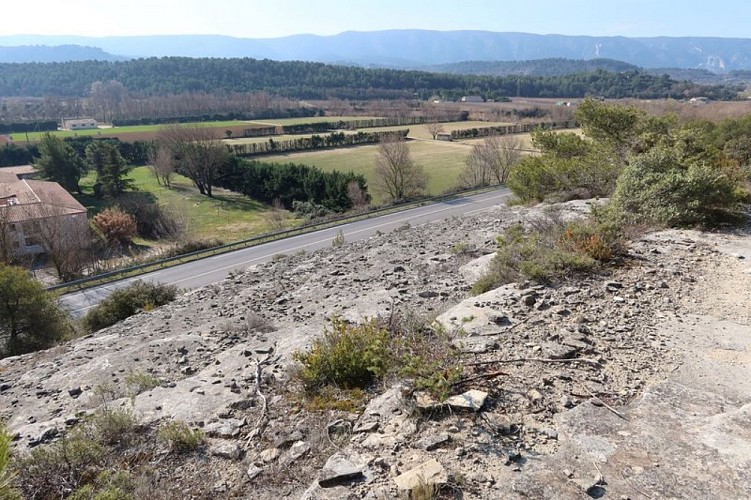 Route actuelle sur le tracé de la Via Domitia