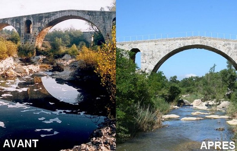 Le Calavon assassiné (Avant) et ressuscité (Après)