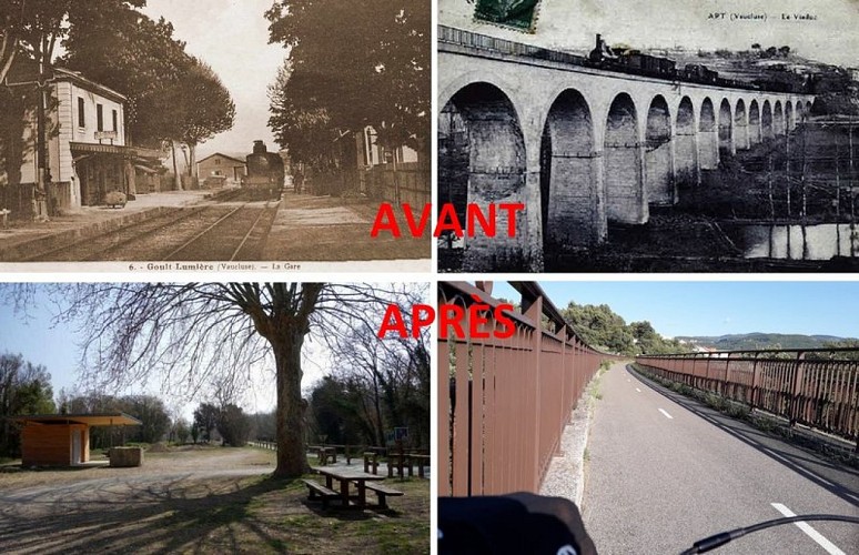 Gare de Goult et viaduc d'Apt