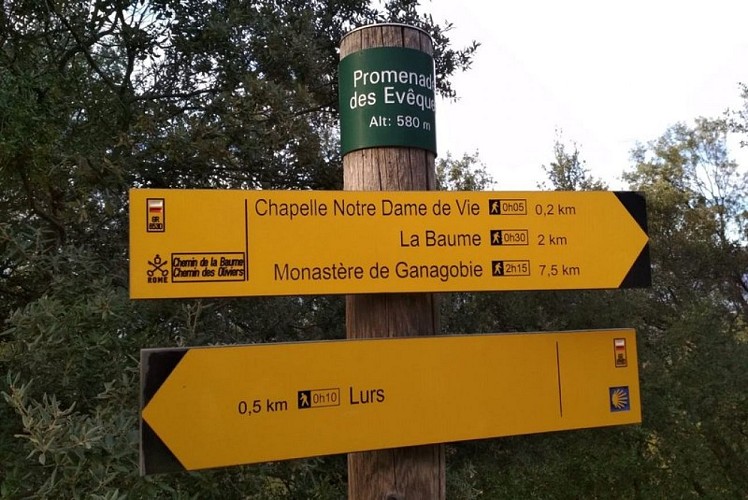 Poteau directionnel rando