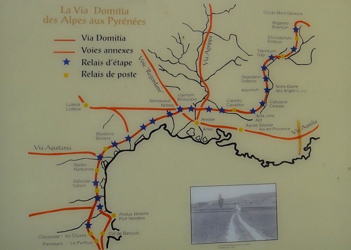 Tracé de la Via Domitia