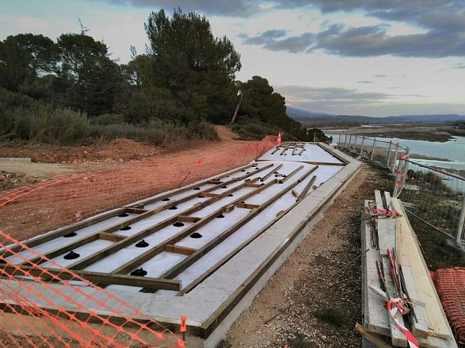 Travaux d'aménagement du belvédère