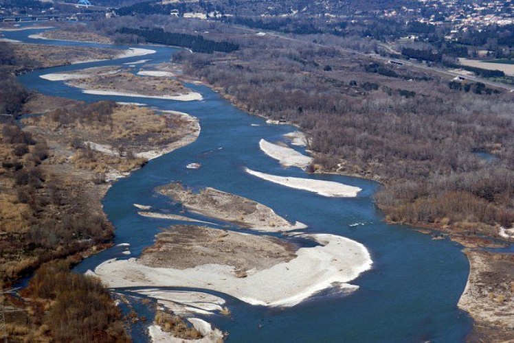 Confluence entre Durance et Calavon