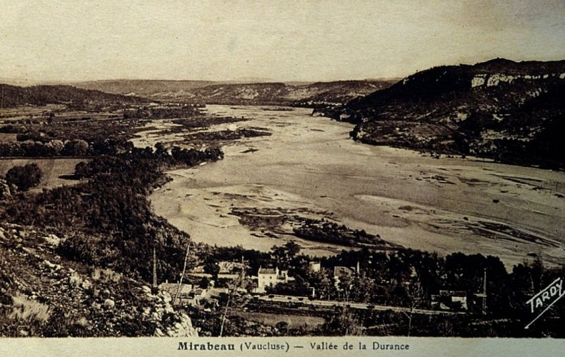 1900, la Durance depuis les collines de Mirabeau