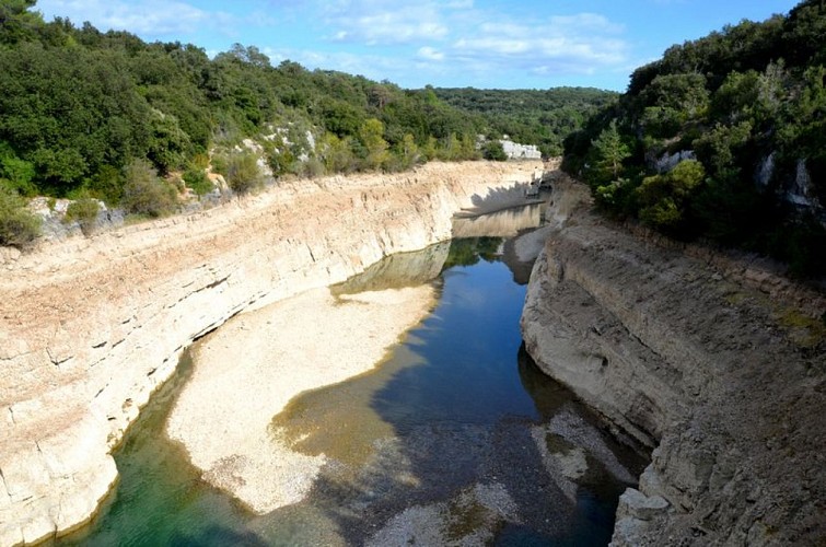 Vue sur les gorges en vidange