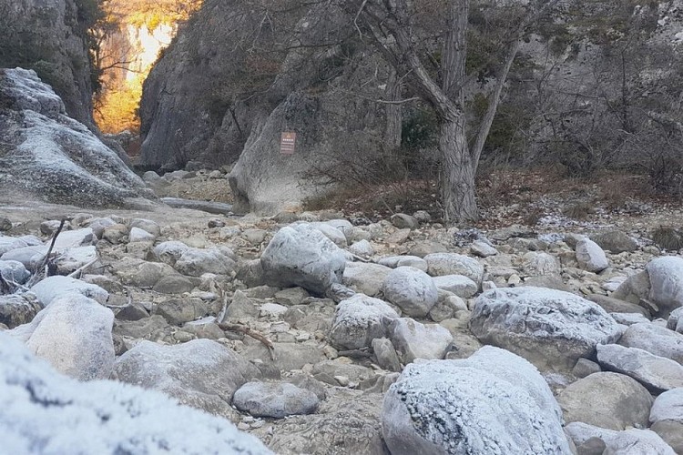 Gorges d'Oppedette en hiver