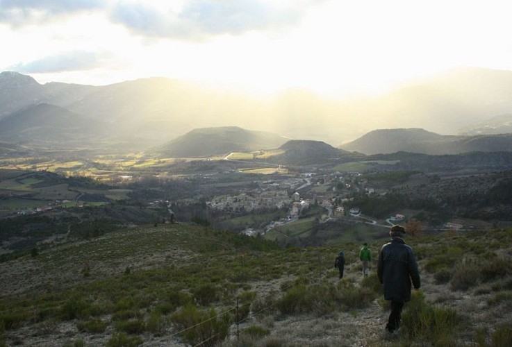 Soleil couchant sur le Rosanais