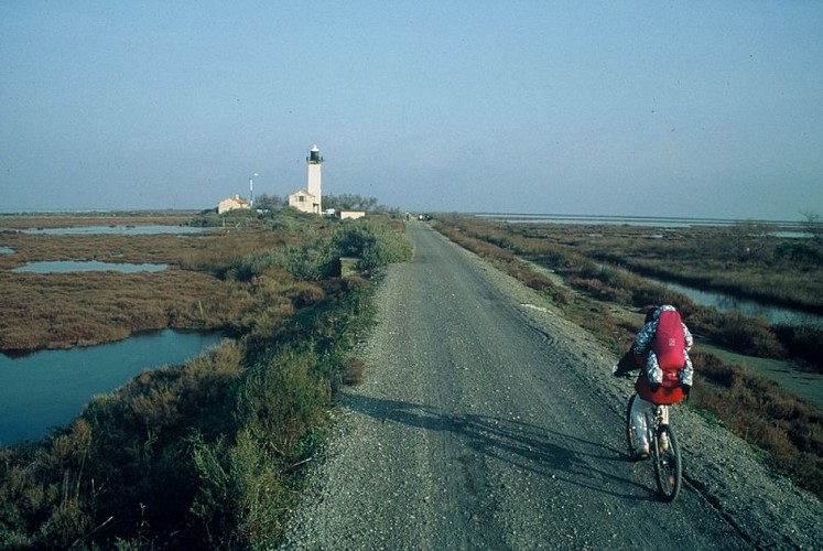 Sur la digue à la mer