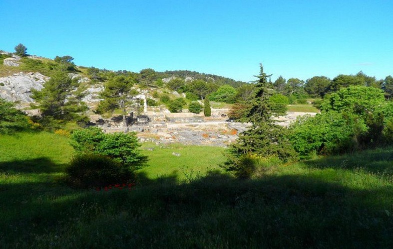 Vue du site depuis le sentier