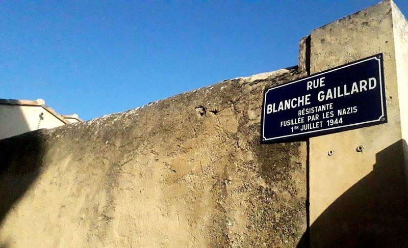 Plaque de rue commémorative