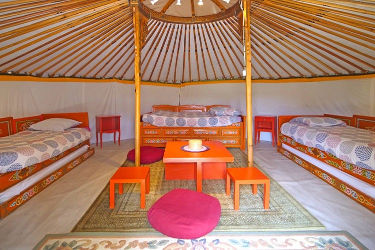 Yourte L'Aloé avec piscine à la campagne à Thorigny en Vendée