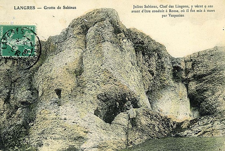 Carte postale de la grotte de Sabinus à Bbalesmes-sur-Marne