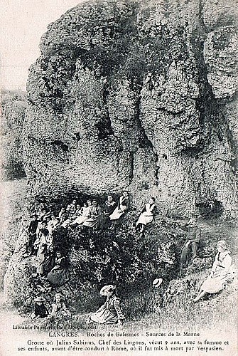 Carte postale de la grotte de Sabinus à Bbalesmes-sur-Marne