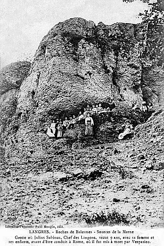 Carte postale de la grotte de Sabinus à Bbalesmes-sur-Marne