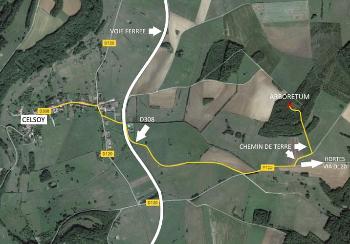 Acces à l'arboretum de Celsoy