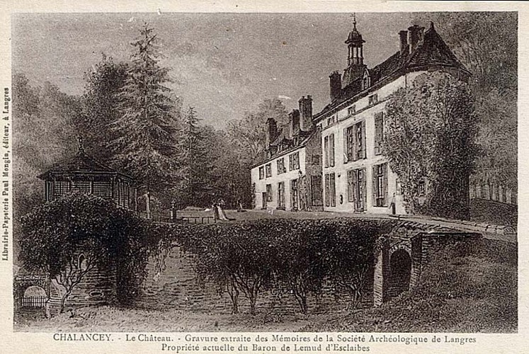 Carte postale du château de Chalancey
