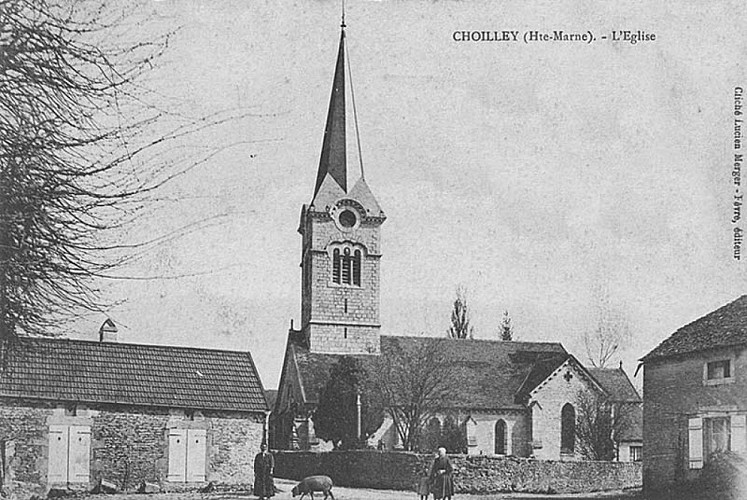 Carte postale de l'église de Choilley