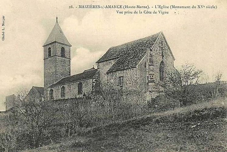 Carte postale de l'église de Maizieres-sur-Amance