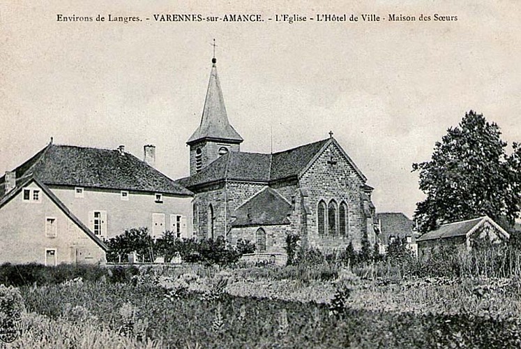 Carte postale de l'église de Varennes-sur-Amance