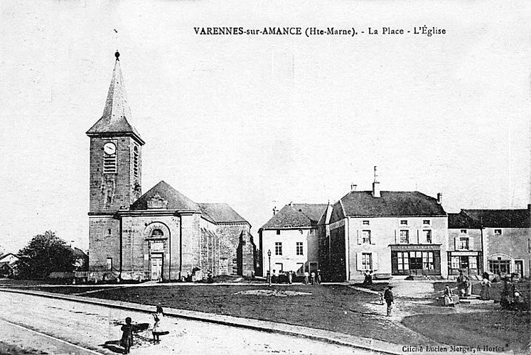 Carte postale de l'église de Varennes-sur-Amance