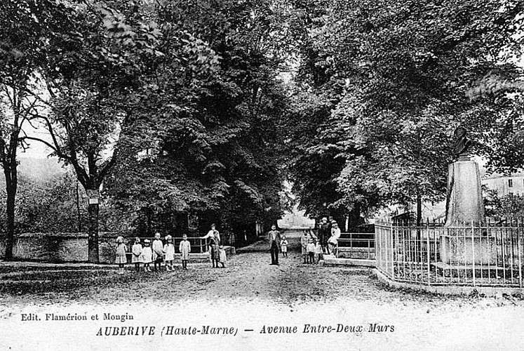 Carte postale de la place André Theuriet à Auberive