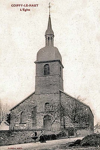 Carte postale de l'église de Coiffy-le-Haut