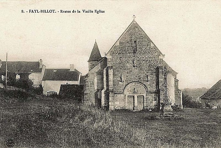 Carte postale de la vieille église de Fayl-Billot