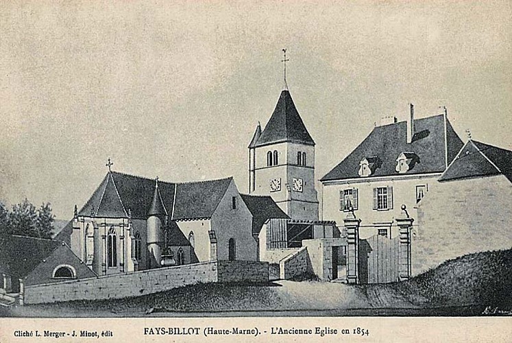 Carte postale de la vieille église de Fayl-Billot