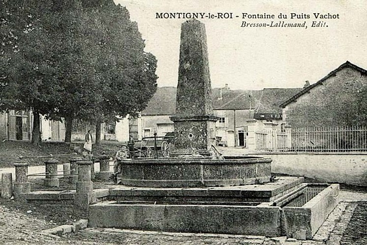 Carte postale de la fontaine de l'obélisque à Montigny-le-Roi