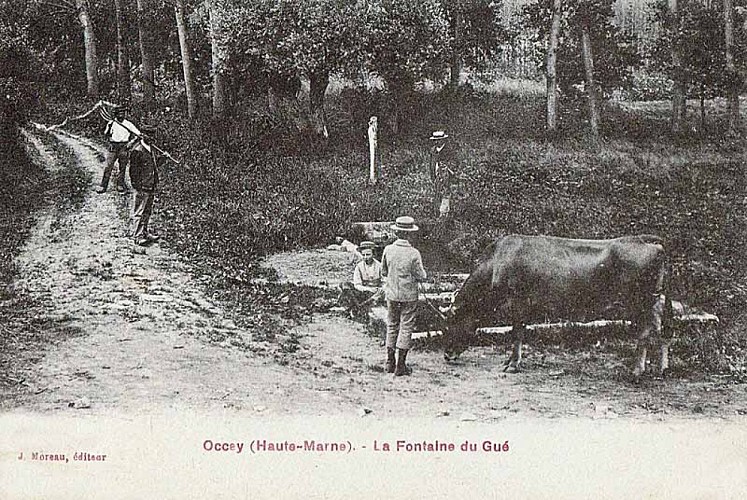 Carte postale de la fontaine du gué à Occey