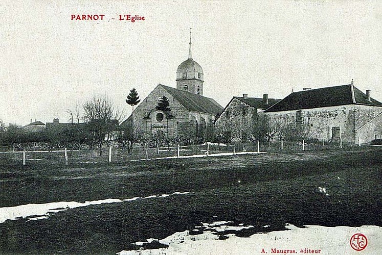 Carte postale de l'église de Parnot