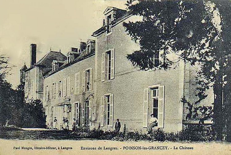 Carte postale du château de Poinson-les-Grancey