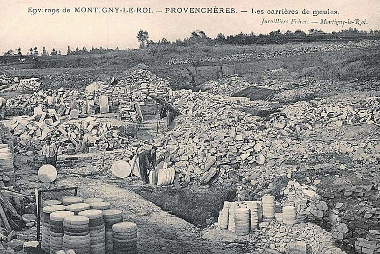 Carte postale carrière de meules de Provencheres-sur-Meuse