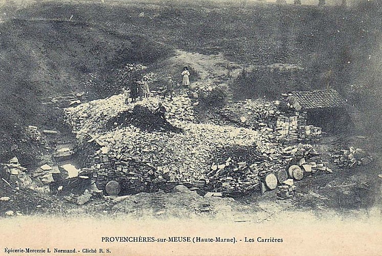 Carte postale carrière de meules de Provencheres-sur-Meuse