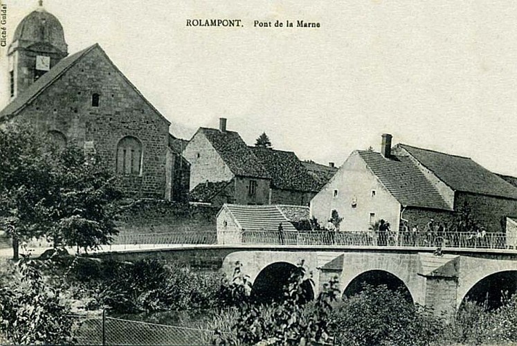 Carte postale du pont de Rolampont