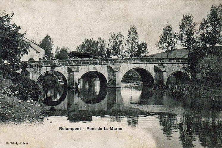 Carte postale du pont de Rolampont