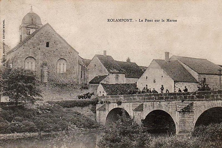 Carte postale du pont de Rolampont