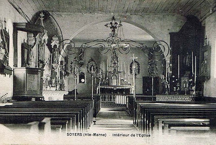 Carte postale de l'église de Soyers