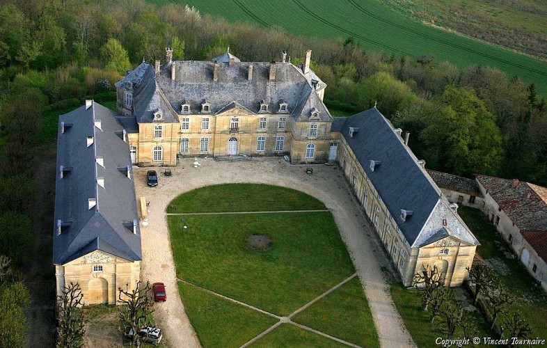 Vue aérienne du Château de Donjeux
