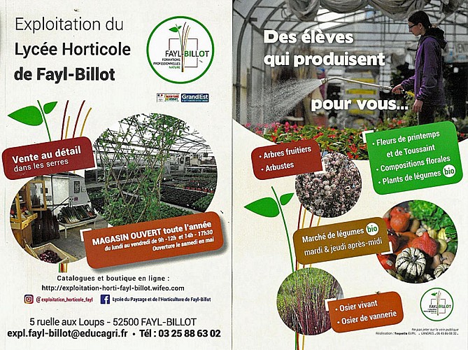 Fayl-Billot Exploitation du Lycée Horticole